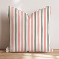 Mercantile Stripe Rose Throw Pillow throw pillow - Hillcroft Home