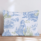 Mermaids Toile Throw Pillow - Hillcroft Home