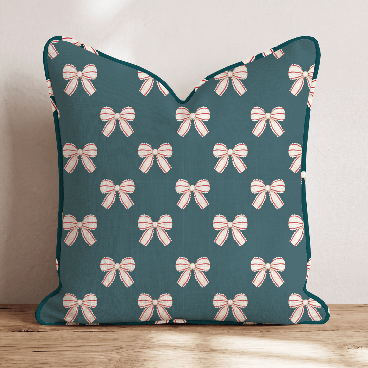 Merriest Bow Throw Pillow throw pillow - Hillcroft Home
