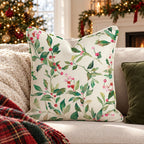 Merry and Holly Throw Pillow throw pillow - Hillcroft Home