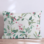 Merry and Holly Throw Pillow throw pillow - Hillcroft Home