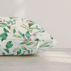Merry and Holly Throw Pillow throw pillow - Hillcroft Home
