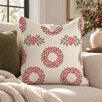 Merry Berry Mistletoe Throw Pillow throw pillow - Hillcroft Home