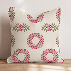 Merry Berry Mistletoe Throw Pillow throw pillow - Hillcroft Home