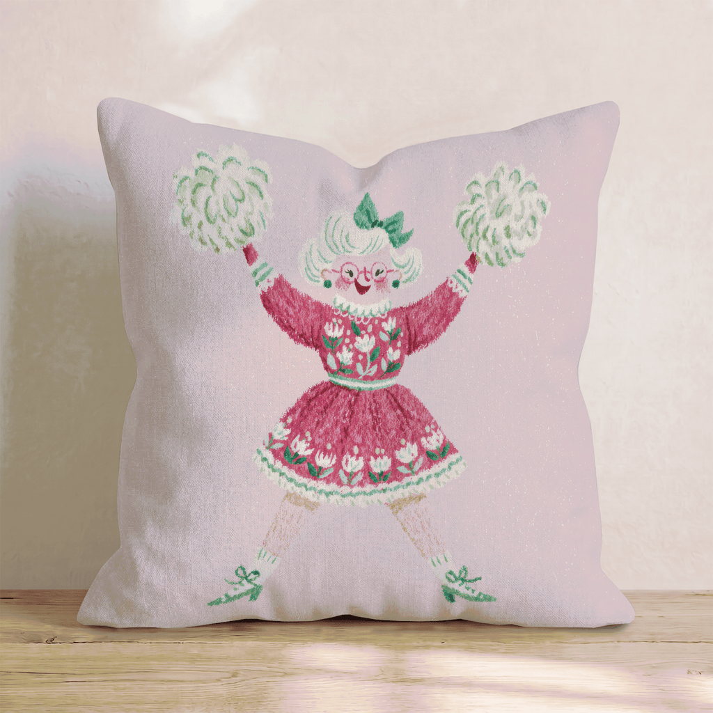Merry Mrs Claus Throw Pillow - Hillcroft Home