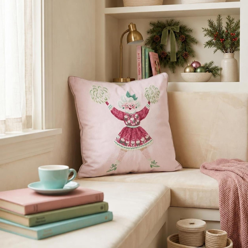 Merry Mrs Claus Throw Pillow throw pillow - Hillcroft Home