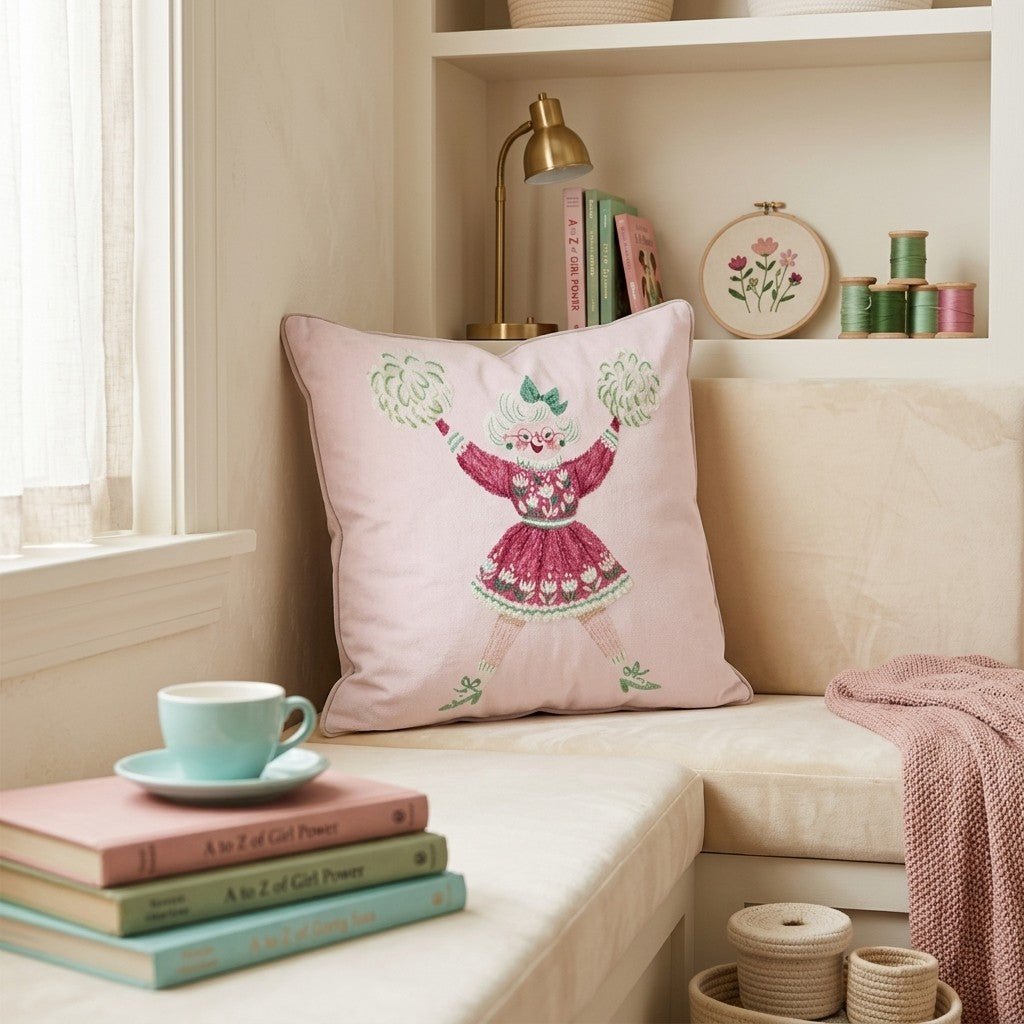 Merry Mrs Claus Throw Pillow - Hillcroft Home