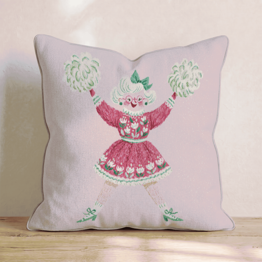 Merry Mrs Claus Throw Pillow - Hillcroft Home