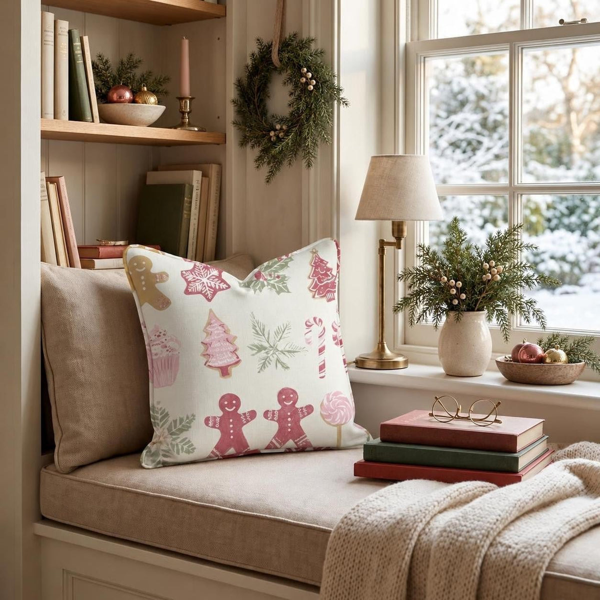 Merry Traditions Throw Pillow throw pillow - Hillcroft Home