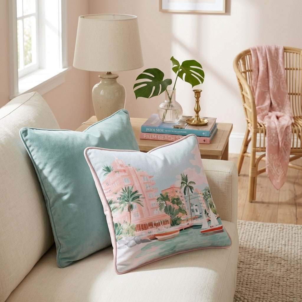 Miami Vibes Throw Pillow - Hillcroft Home