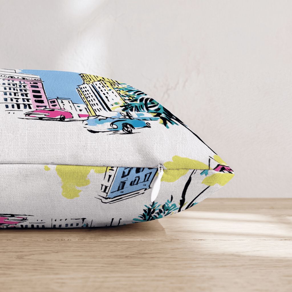 Miami Vice Versa Throw Pillow - Hillcroft Home