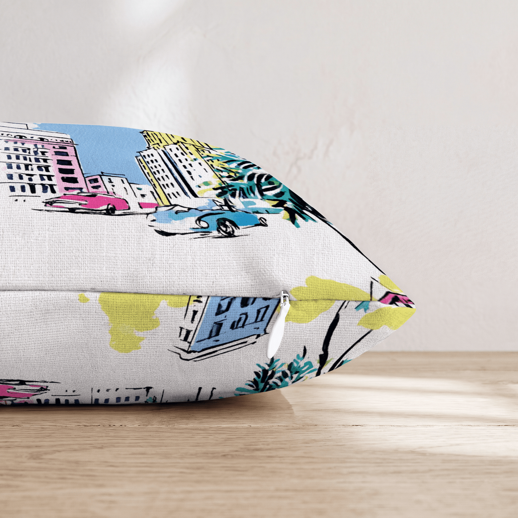 Miami Vice Versa Throw Pillow - Hillcroft Home
