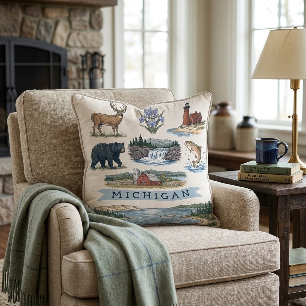 Michigan Gallery Throw Pillow - Hillcroft Home