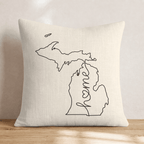 Michigan Home Throw Pillow - Hillcroft Home