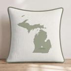 Michigan State Capital Throw Pillow - Hillcroft Home