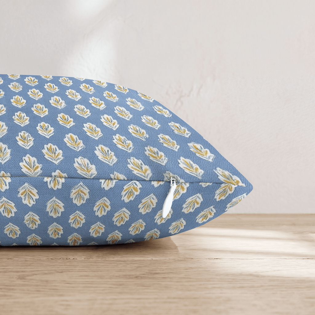 Micro Denim Throw Pillow - Hillcroft Home