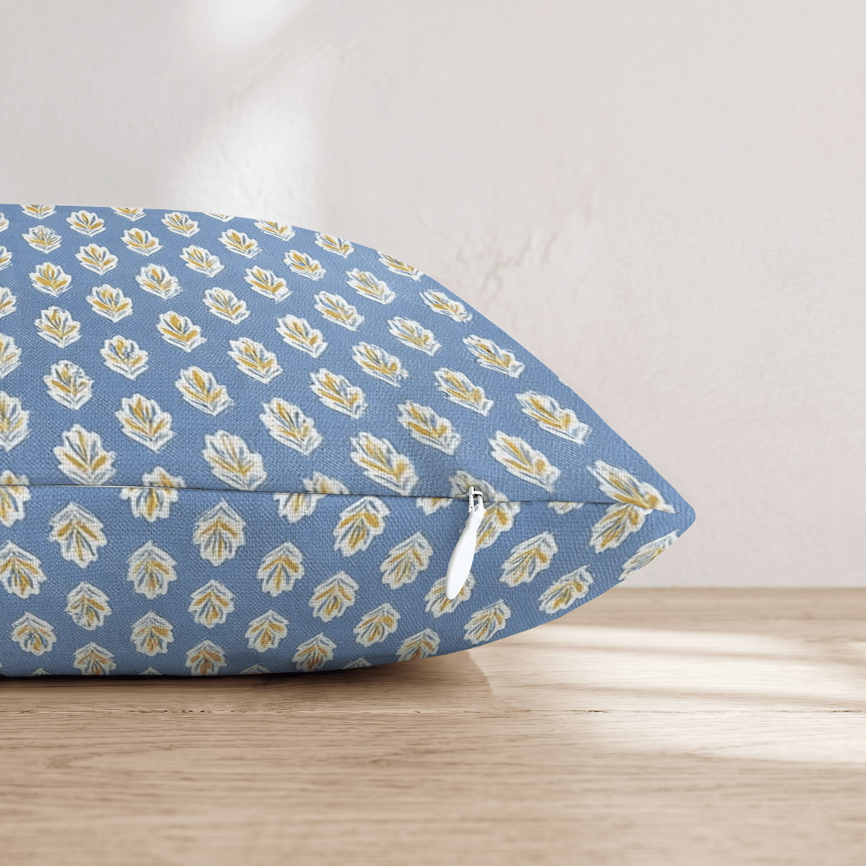 Micro Denim Throw Pillow - Hillcroft Home