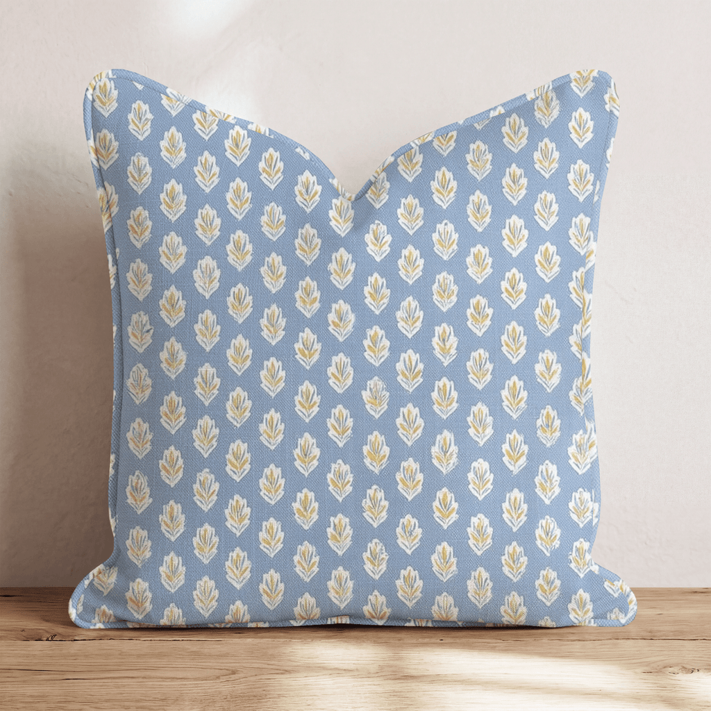 Micro Denim Throw Pillow - Hillcroft Home