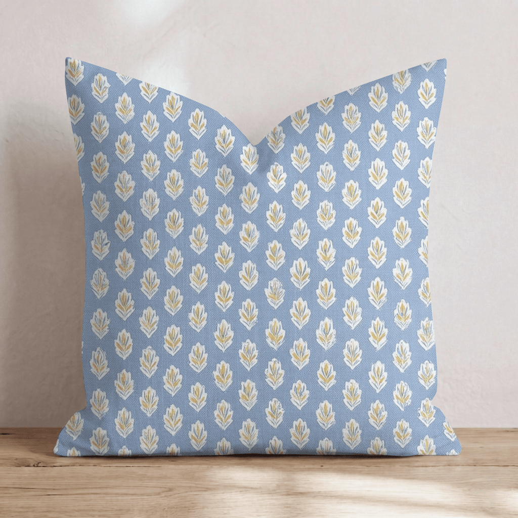 Micro Denim Throw Pillow - Hillcroft Home