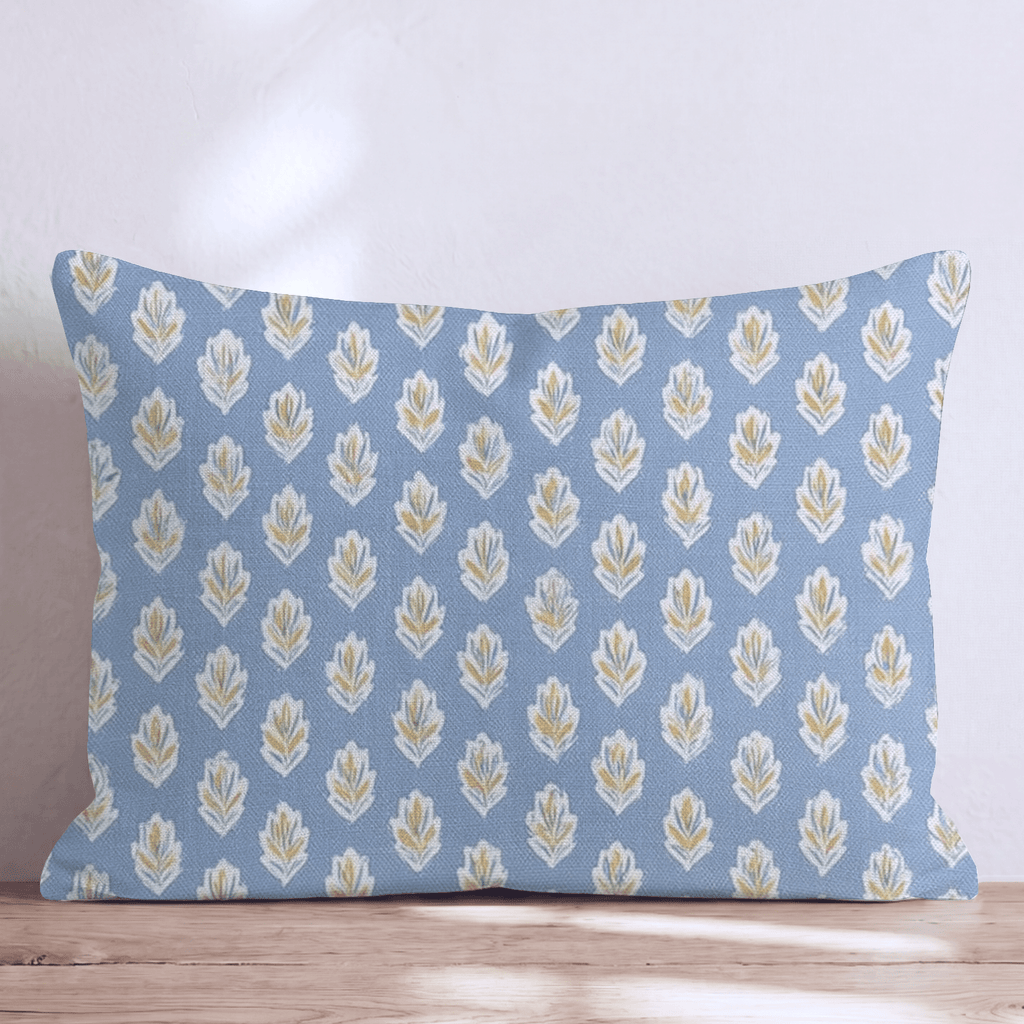 Micro Denim Throw Pillow - Hillcroft Home