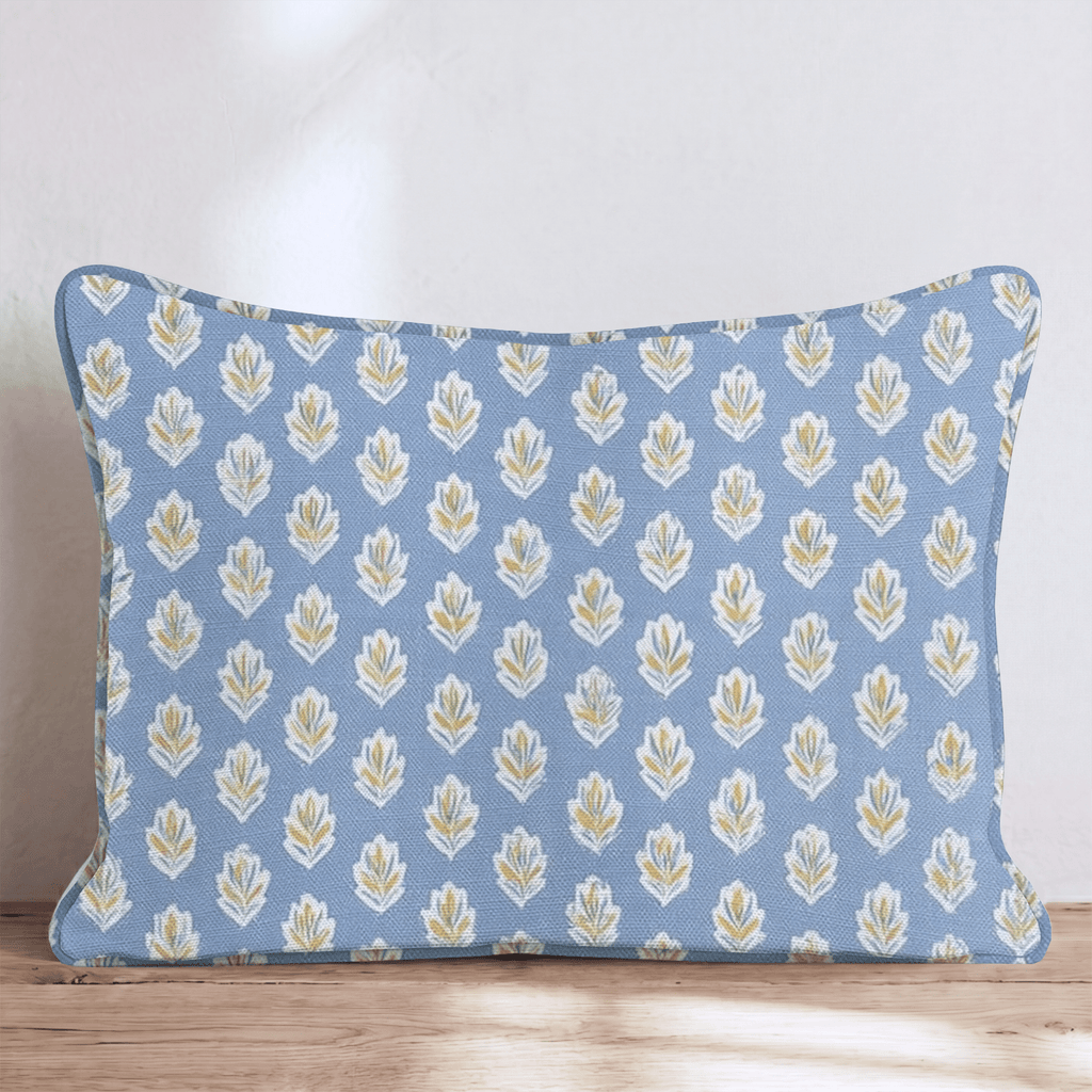 Micro Denim Throw Pillow - Hillcroft Home