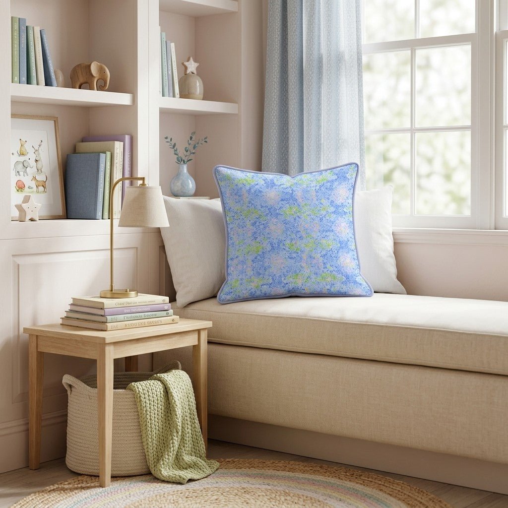 Micro Dot Lilly Pads Throw Pillow - Hillcroft Home