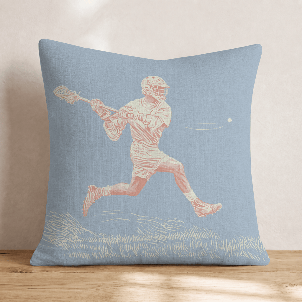 Mid Shot Lacrosse Throw Pillow - Hillcroft Home