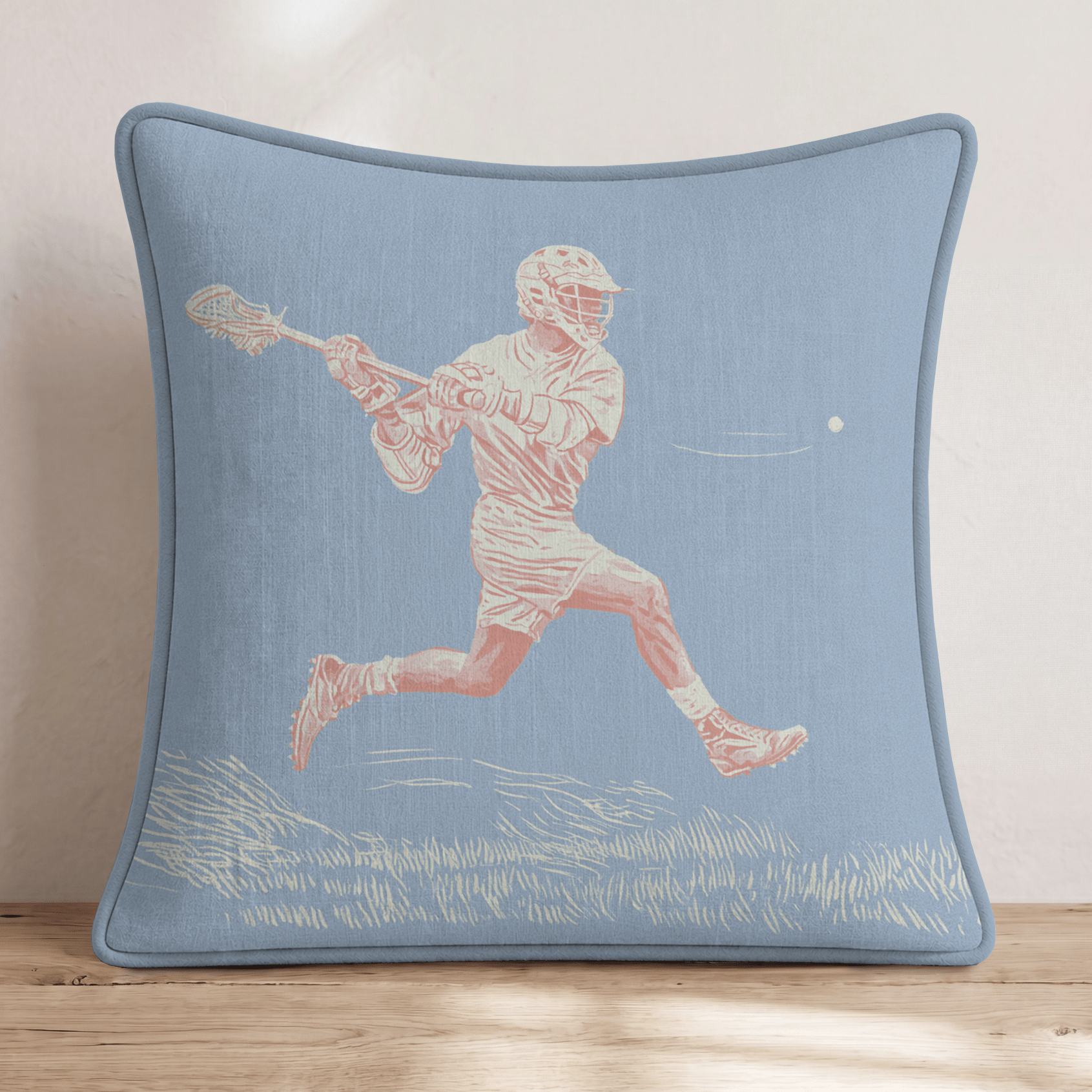 Mid Shot Lacrosse Throw Pillow - Hillcroft Home