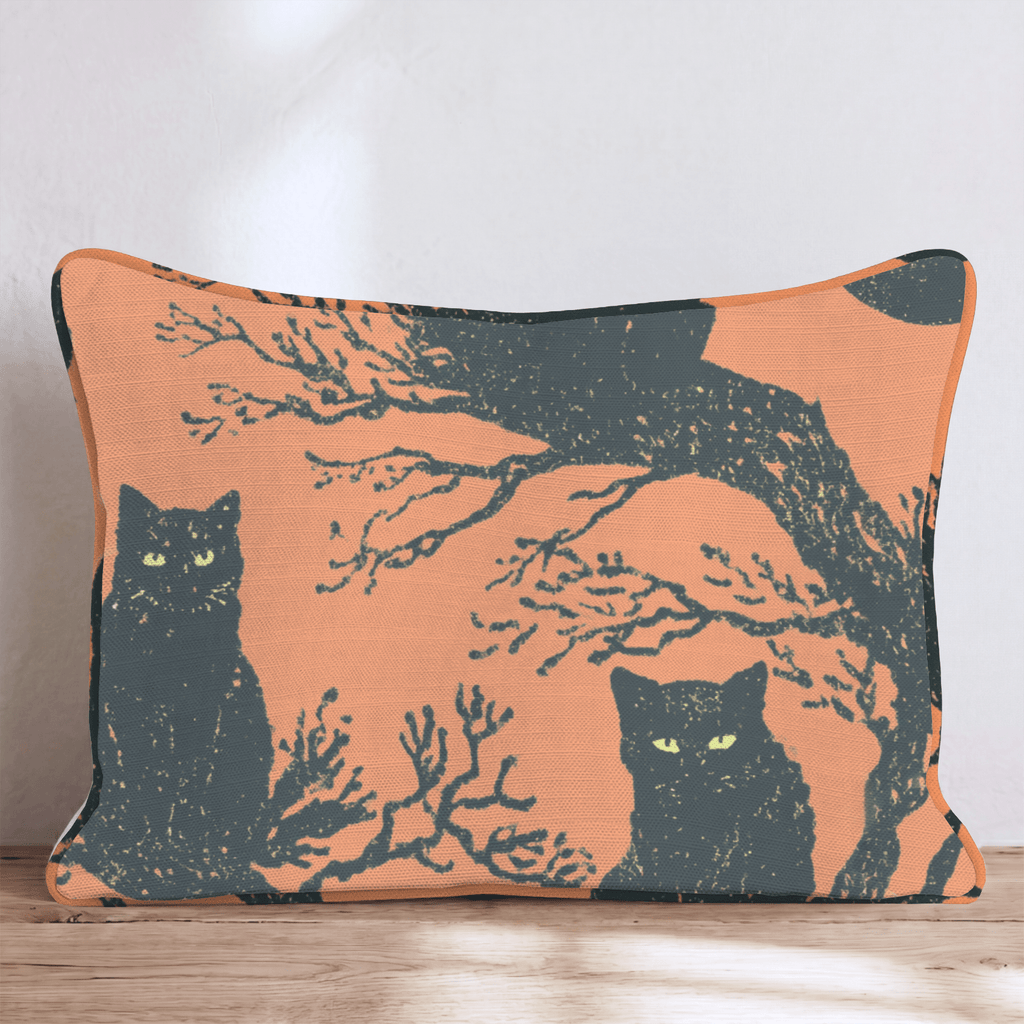 Midnight Felines Throw Pillow - Hillcroft Home