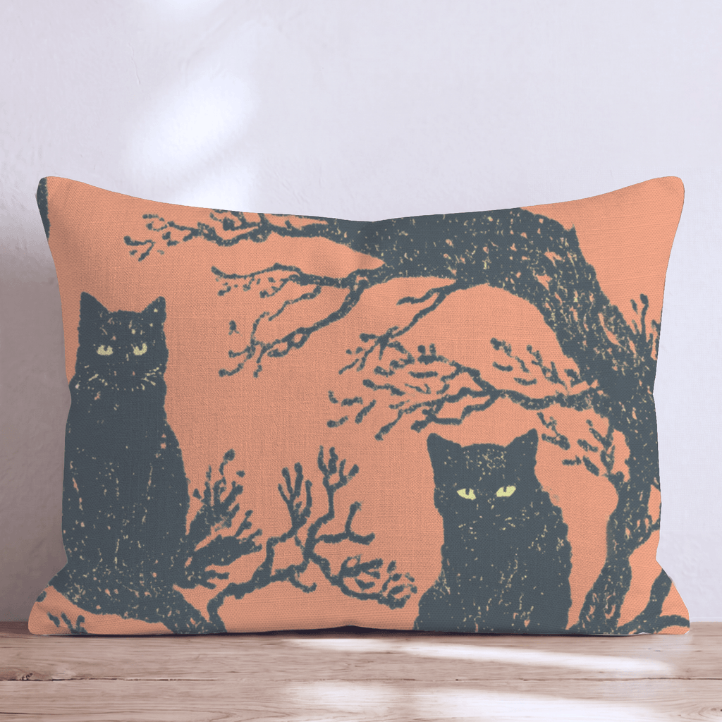 Midnight Felines Throw Pillow - Hillcroft Home