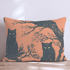 Midnight Felines Throw Pillow - Hillcroft Home