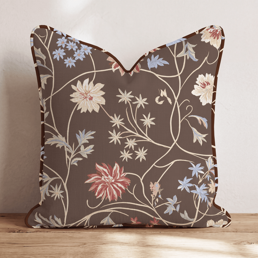 Midnight Garden Vine Throw Pillow throw pillow - Hillcroft Home