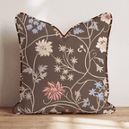 Midnight Garden Vine Throw Pillow throw pillow - Hillcroft Home