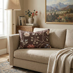 Midnight Garden Vine Throw Pillow throw pillow - Hillcroft Home