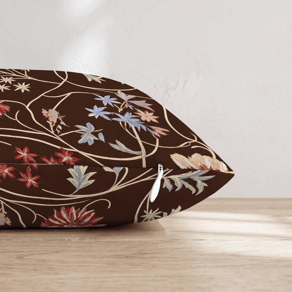 Midnight Garden Vine Throw Pillow throw pillow - Hillcroft Home