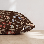 Midnight Garden Vine Throw Pillow throw pillow - Hillcroft Home