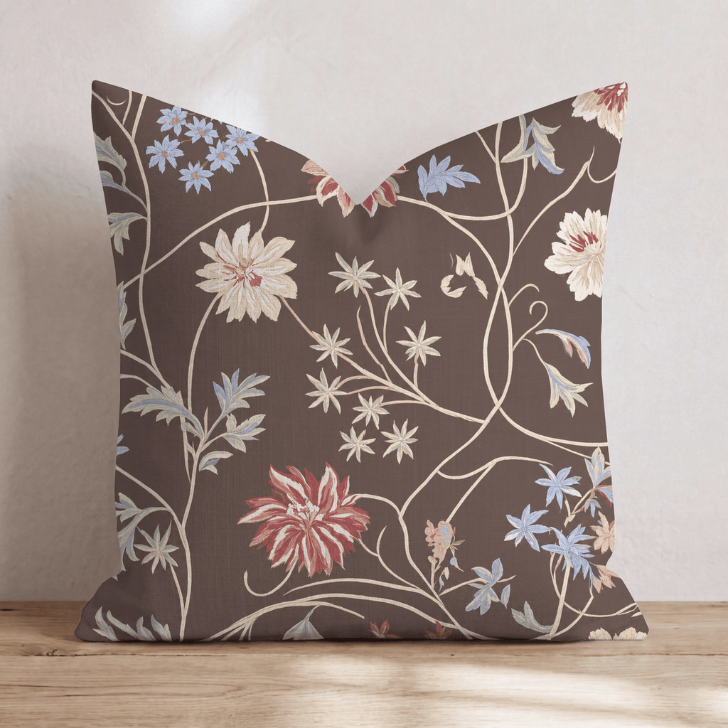 Midnight Garden Vine Throw Pillow throw pillow - Hillcroft Home