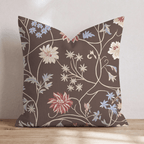 Midnight Garden Vine Throw Pillow throw pillow - Hillcroft Home