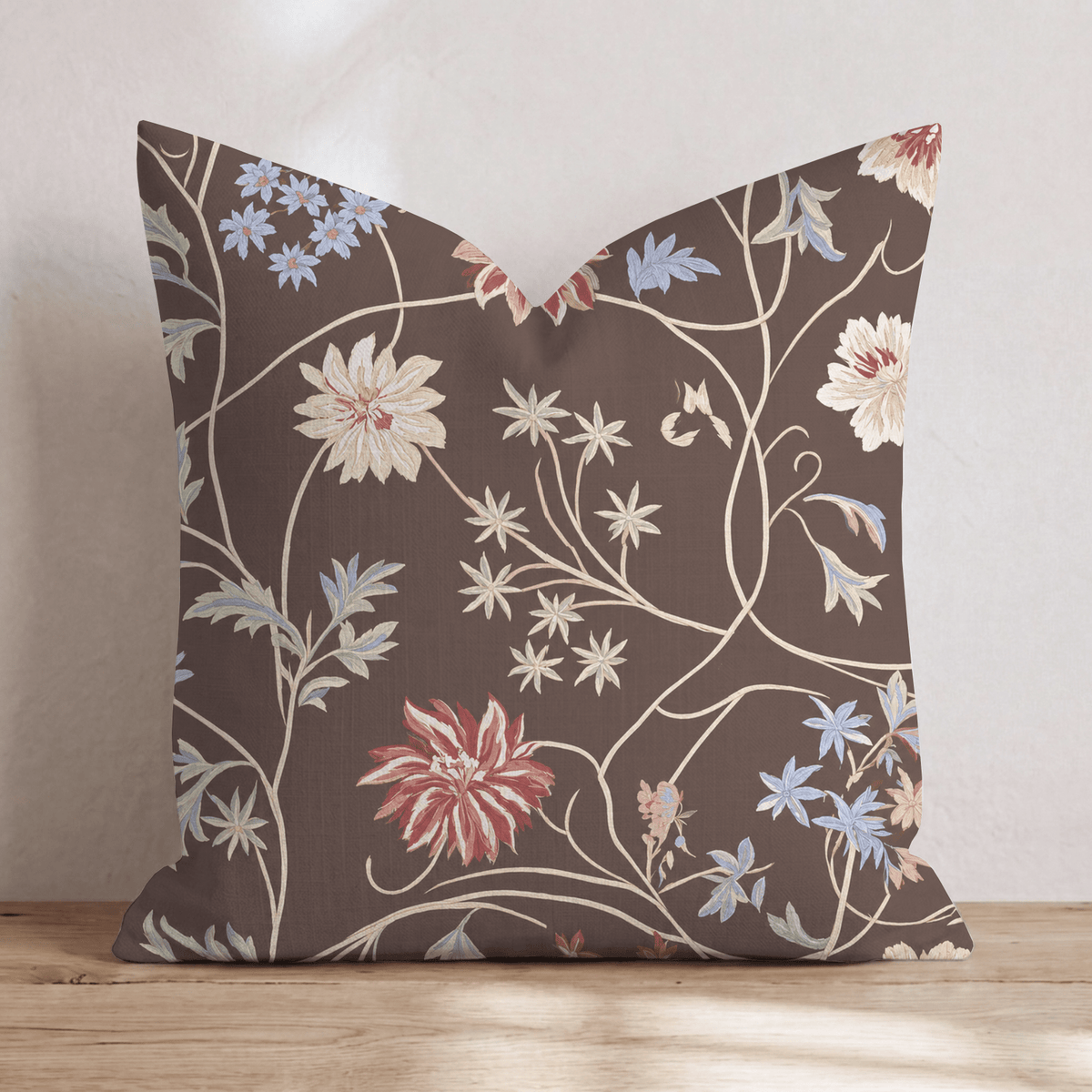 Midnight Garden Vine Throw Pillow throw pillow - Hillcroft Home