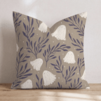 Midnight Ghost Botanical Throw Pillow - Hillcroft Home