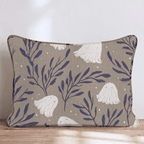 Midnight Ghost Botanical Throw Pillow - Hillcroft Home