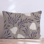 Midnight Ghost Botanical Throw Pillow - Hillcroft Home