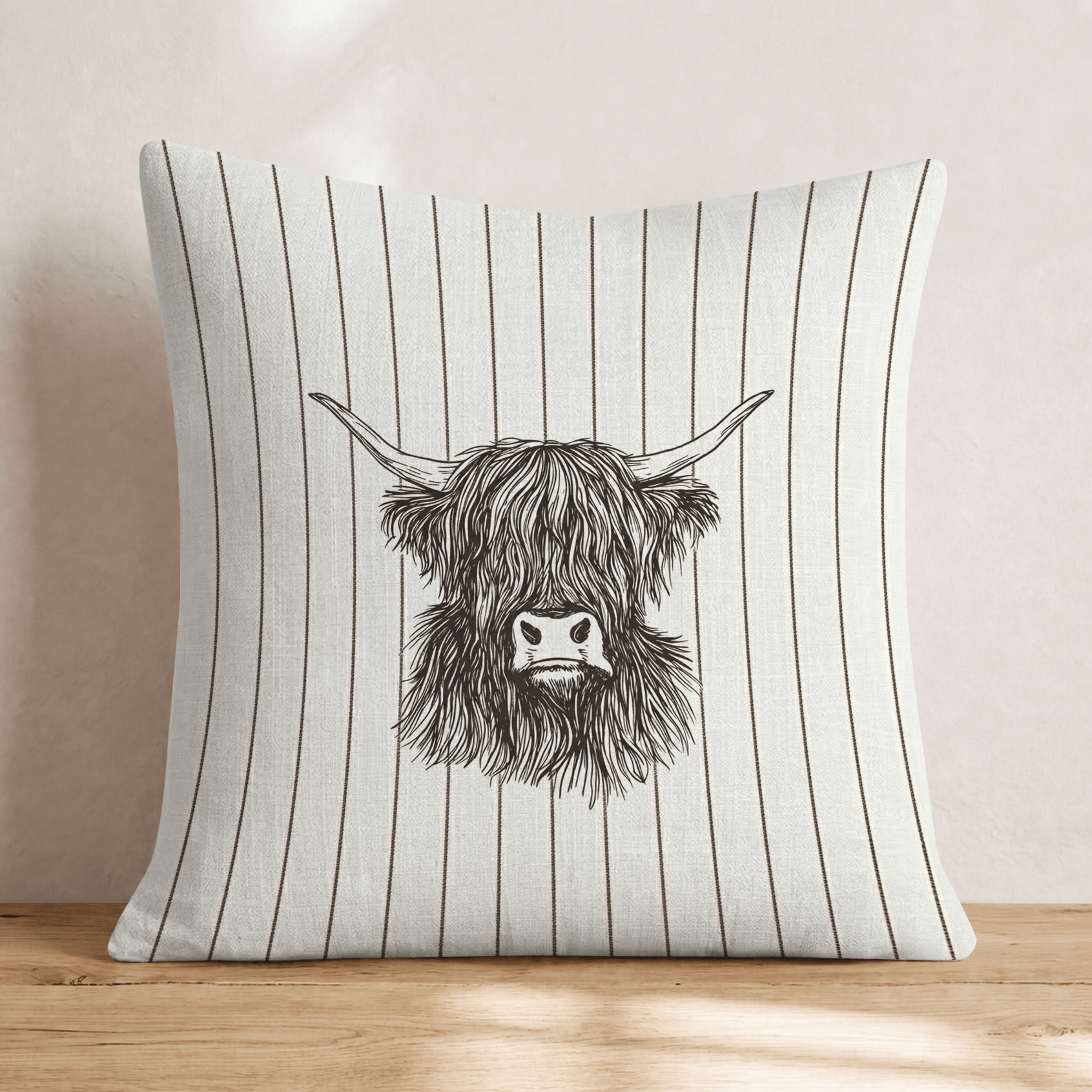 Midnight Highland Stripe Throw Pillow - Hillcroft Home