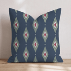 Midnight Mass Ikat Throw Pillow throw pillow - Hillcroft Home