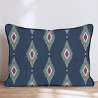 Midnight Mass Ikat Throw Pillow throw pillow - Hillcroft Home