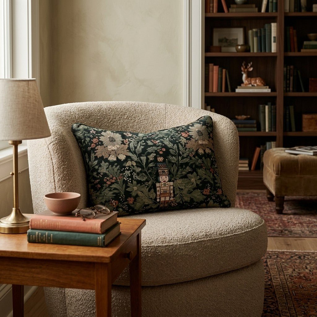 Midnight Nutcracker Throw Pillow - Hillcroft Home