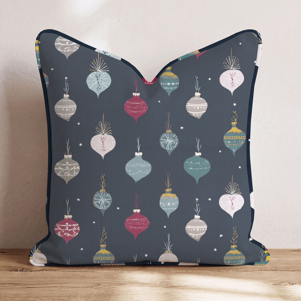 Midnight Ornament Drop Throw Pillow - Hillcroft Home