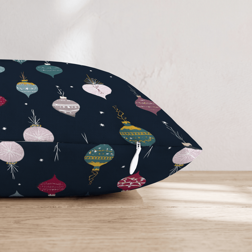 Midnight Ornament Drop Throw Pillow - Hillcroft Home