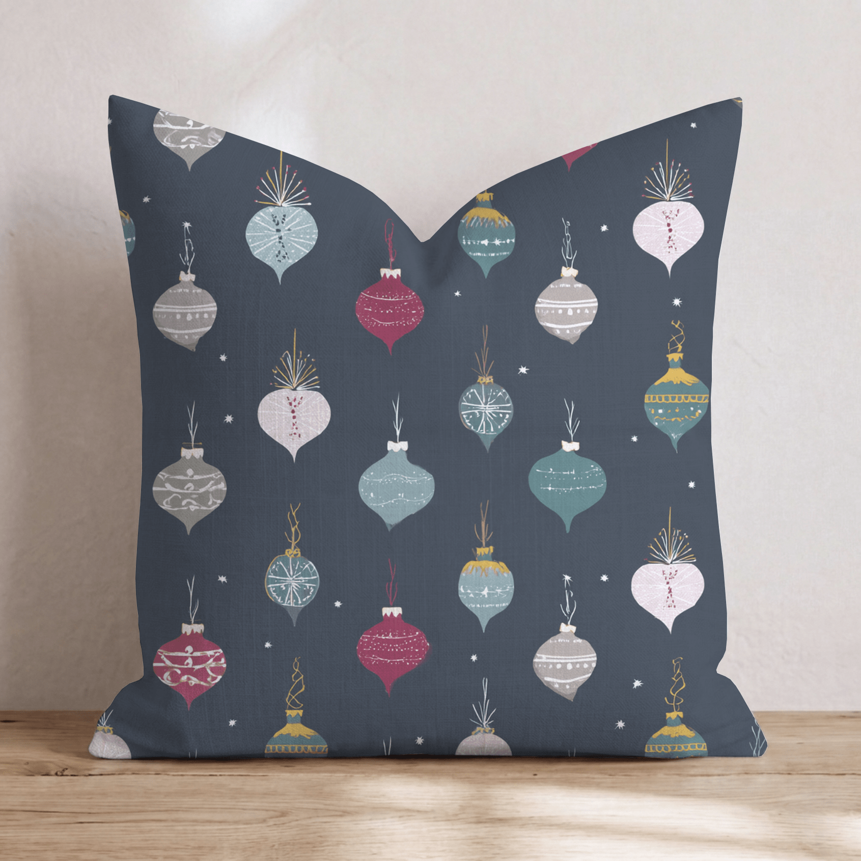 Midnight Ornament Drop Throw Pillow - Hillcroft Home
