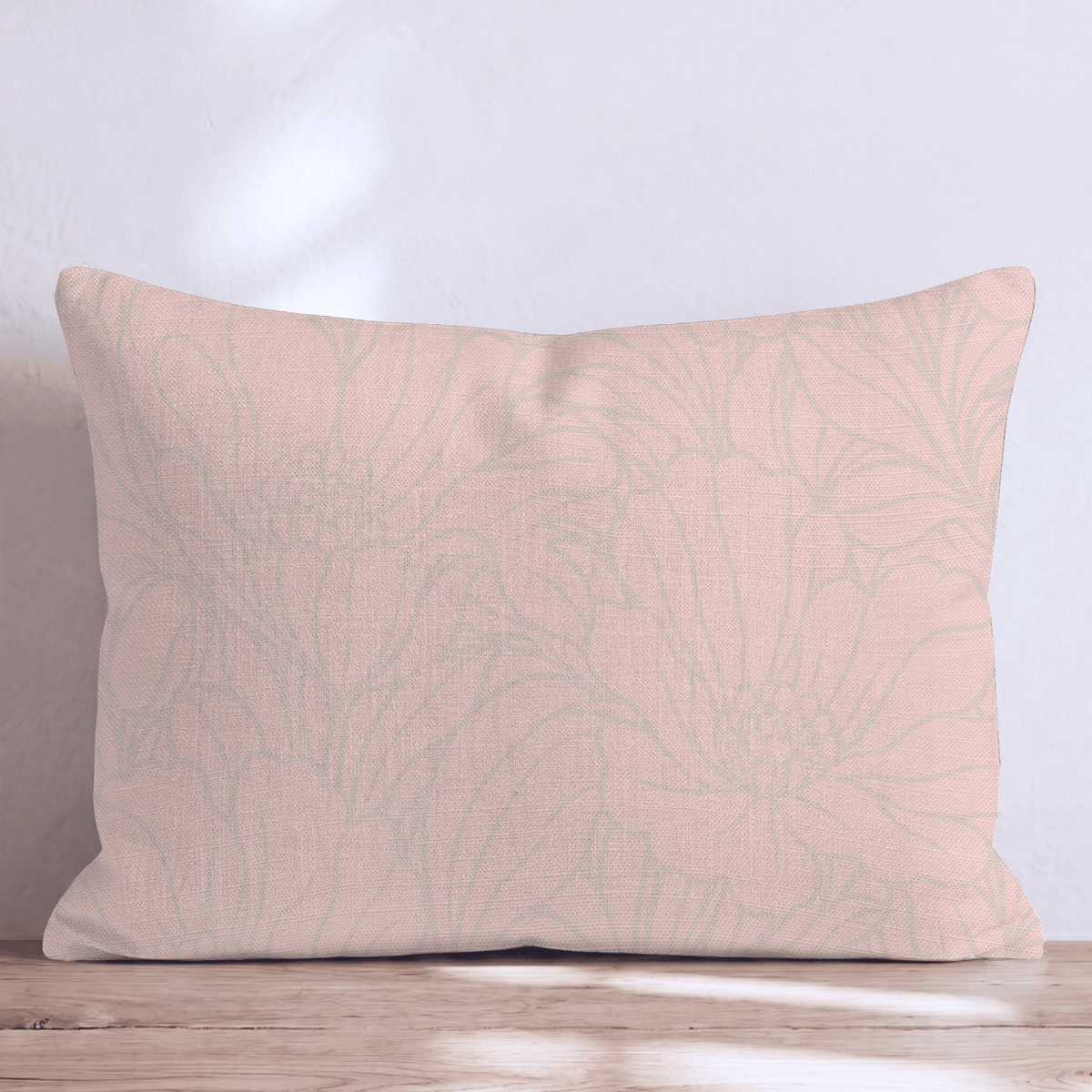 Midnight Poppy Peach Throw Pillow throw pillow - Hillcroft Home